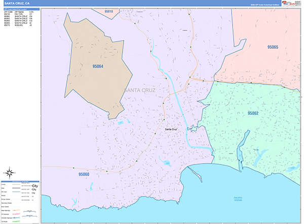 Santa Cruz Map Color Cast Style